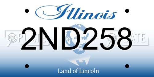 2ND258 Illinois License Plate