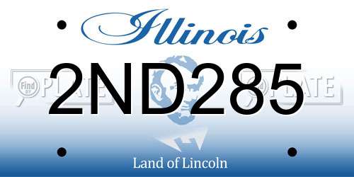 2ND285 Illinois License Plate
