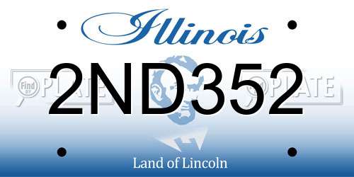 2ND352 Illinois License Plate