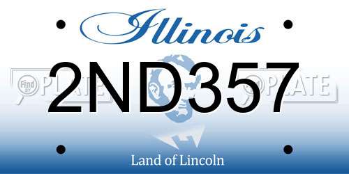 2ND357 Illinois License Plate