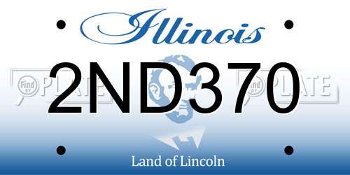 2ND370 Illinois License Plate