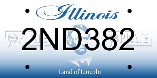 2ND382 Illinois License Plate