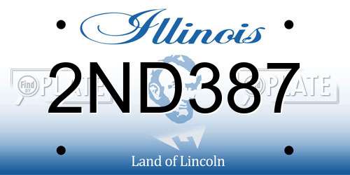 2ND387 Illinois License Plate