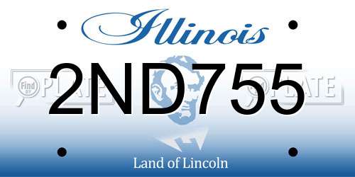 2ND755 Illinois License Plate