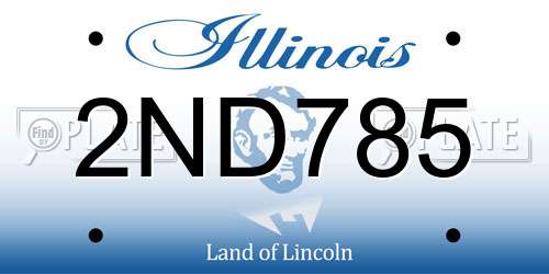 2ND785 Illinois License Plate