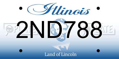 2ND788 Illinois License Plate
