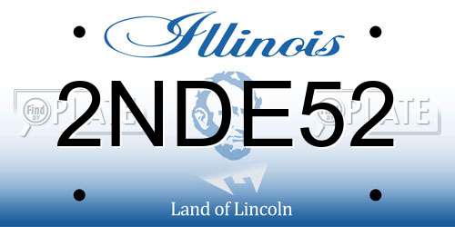2NDE52 Illinois License Plate