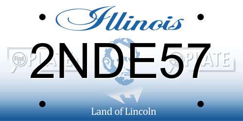 2NDE57 Illinois License Plate