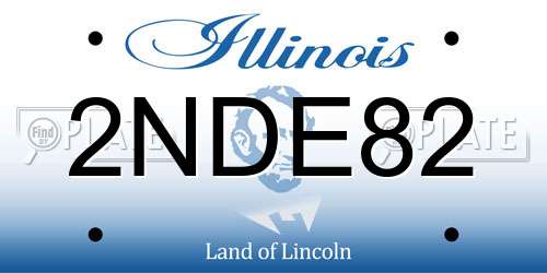2NDE82 Illinois License Plate