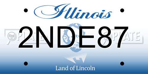 2NDE87 Illinois License Plate