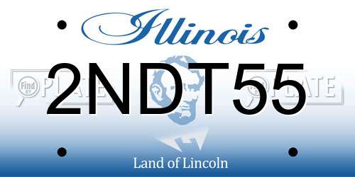 2NDT55 Illinois License Plate