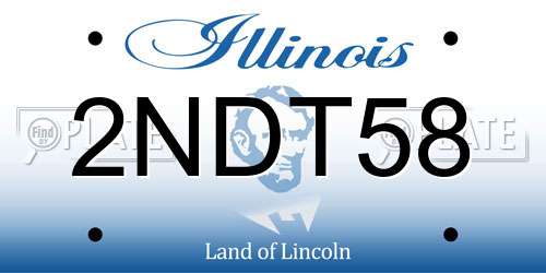 2NDT58 Illinois License Plate