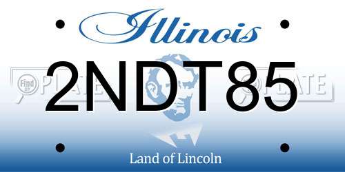 2NDT85 Illinois License Plate