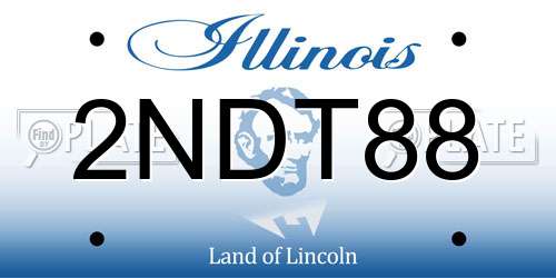 2NDT88 Illinois License Plate