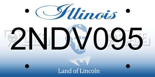 2NDV095 Illinois License Plate