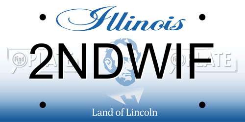 2NDWIF Illinois License Plate
