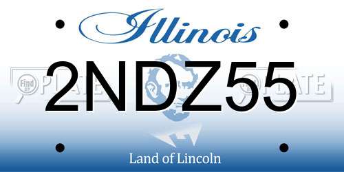 2NDZ55 Illinois License Plate