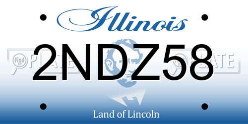 2NDZ58 Illinois License Plate