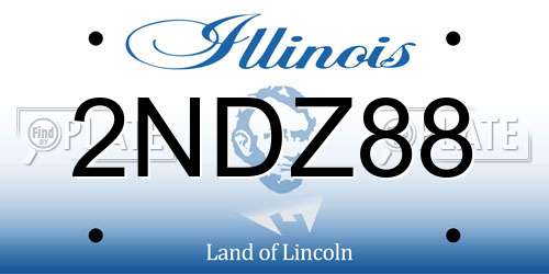 2NDZ88 Illinois License Plate