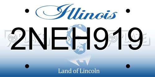 2NEH919 Illinois License Plate