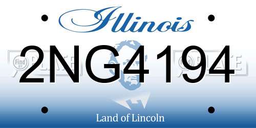 2NG4194 Illinois License Plate