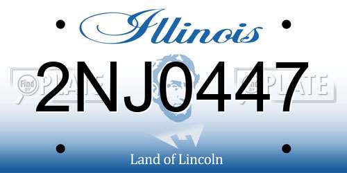 2NJ0447 Illinois License Plate