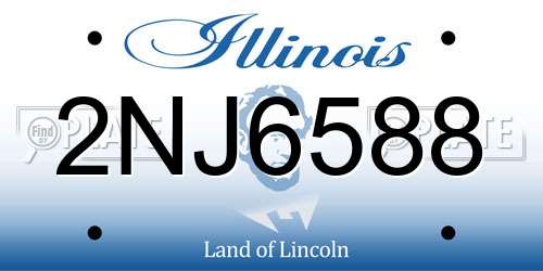2NJ6588 Illinois License Plate