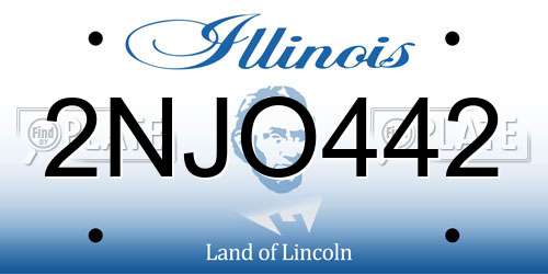 2NJO442 Illinois License Plate