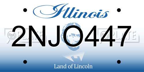 2NJO447 Illinois License Plate