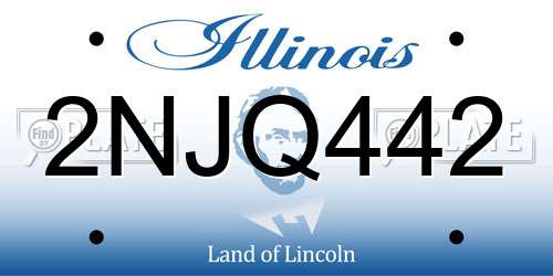 2NJQ442 Illinois License Plate