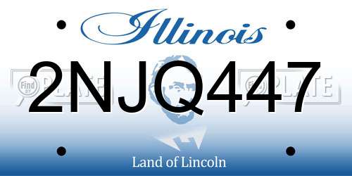 2NJQ447 Illinois License Plate