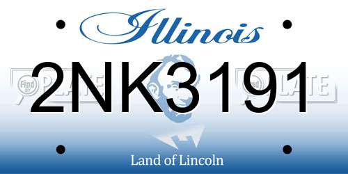 2NK3191 Illinois License Plate