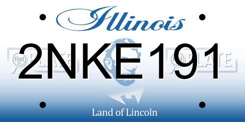 2NKE191 Illinois License Plate