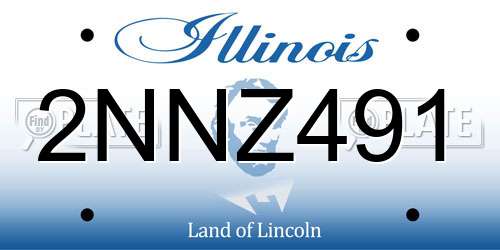 2NNZ491 Illinois License Plate