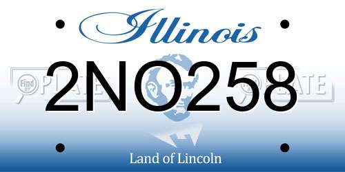 2NO258 Illinois License Plate