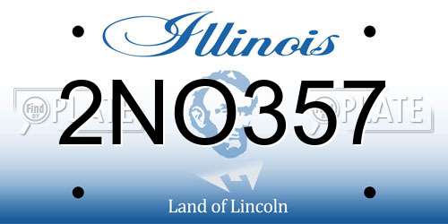 2NO357 Illinois License Plate