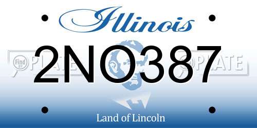 2NO387 Illinois License Plate