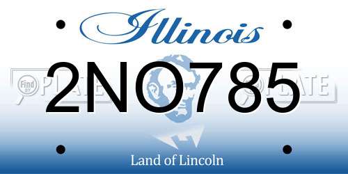 2NO785 Illinois License Plate