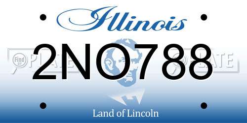 2NO788 Illinois License Plate