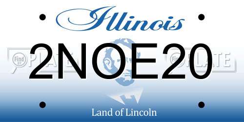 2NOE20 Illinois License Plate