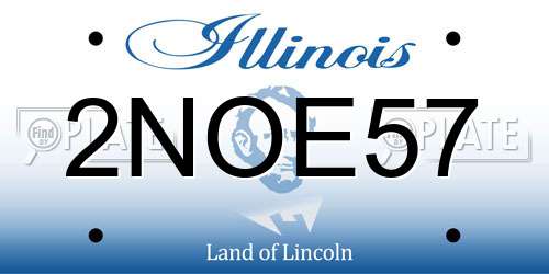 2NOE57 Illinois License Plate