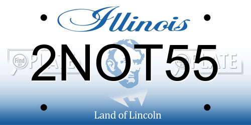 2NOT55 Illinois License Plate
