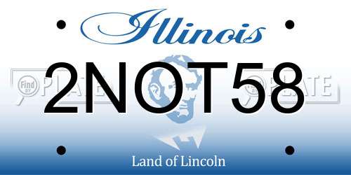 2NOT58 Illinois License Plate
