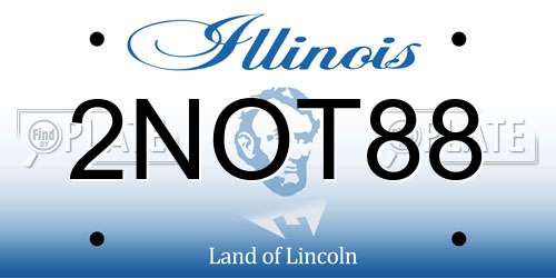 2NOT88 Illinois License Plate