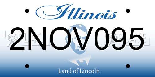 2NOV095 Illinois License Plate