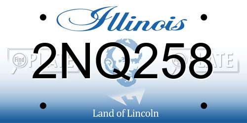 2NQ258 Illinois License Plate