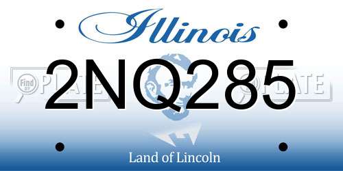 2NQ285 Illinois License Plate