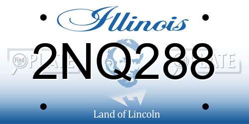 2NQ288 Illinois License Plate