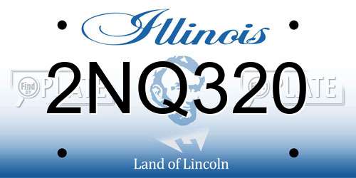 2NQ320 Illinois License Plate