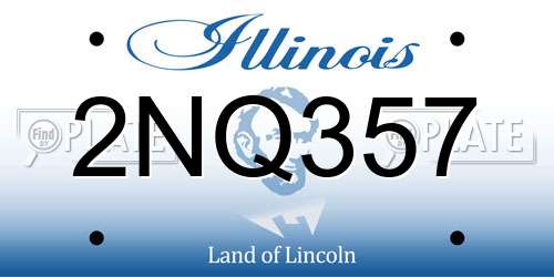 2NQ357 Illinois License Plate